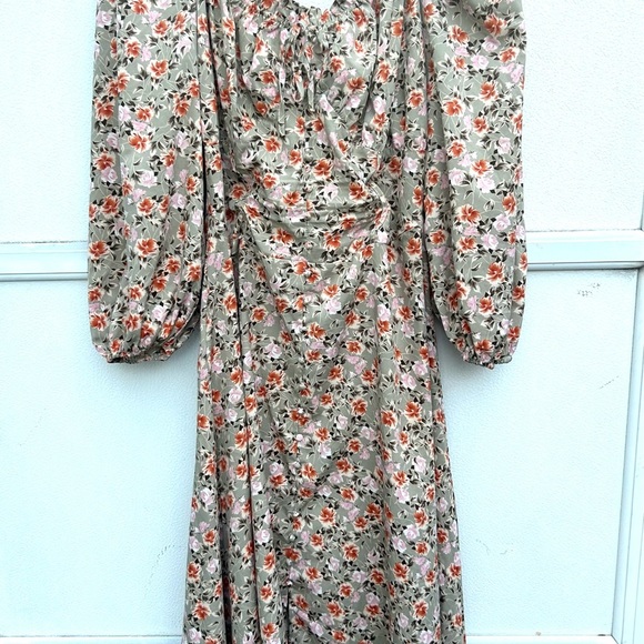 Missguided floral maxi dress 12 multi cottage core prairie coquette milk maid - Picture 11 of 14